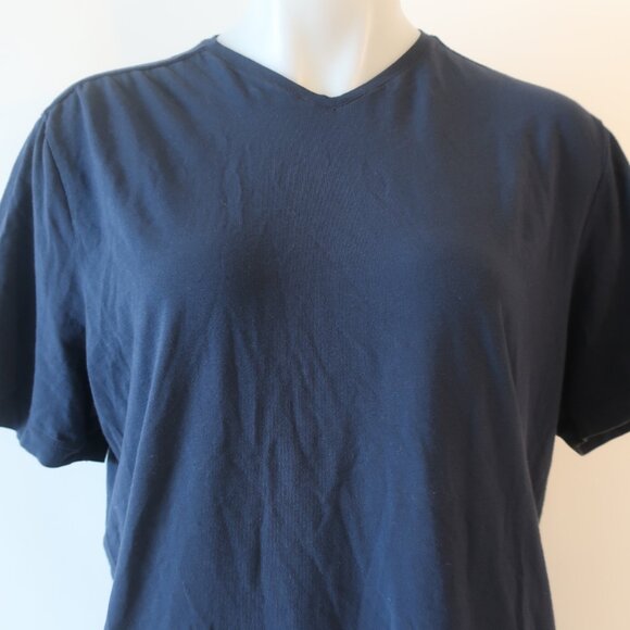 Mens Transit Uomo  Navy Blue V-Neck T-Shirt Size L - Picture 3 of 5